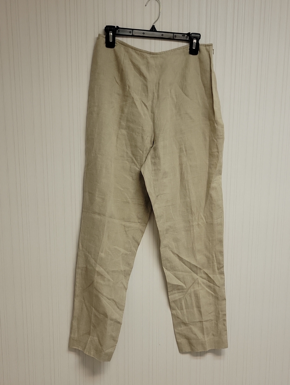 Carlisle Women's Lightweight Tan Linen Dress Pants Sz 10. Quiet Luxury Office